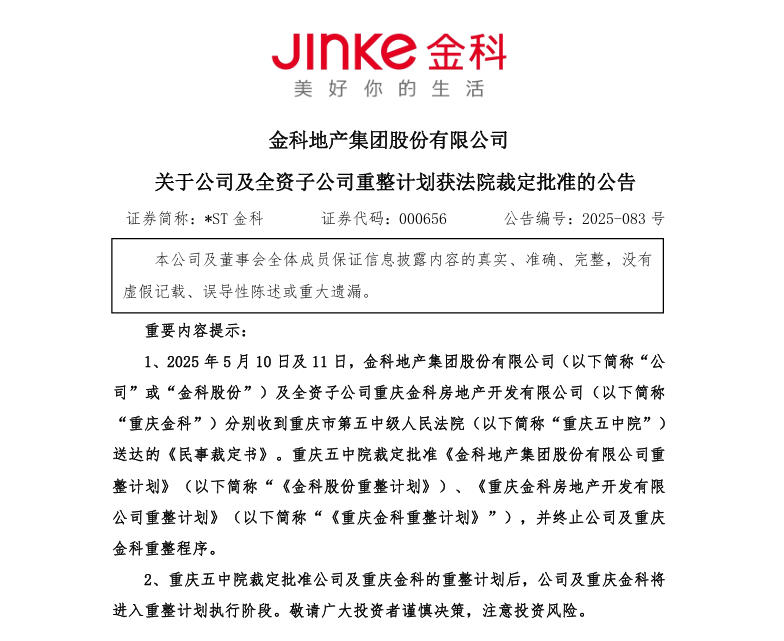 全国首家！金科1470亿债务“清零”